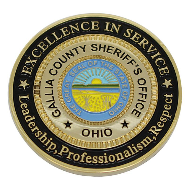 Pièce de défi en métal émaillé doux du shérif des États-Unis